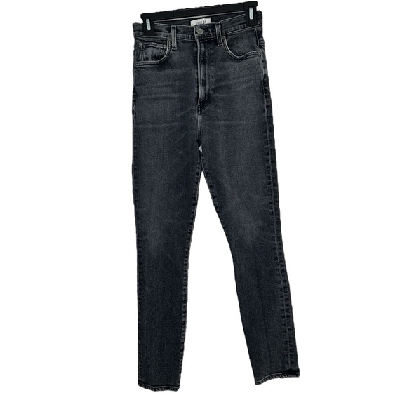 Agolde Black High Rise Pinch Waist Skinny Jeans Size 26 - Picture 2 of 7